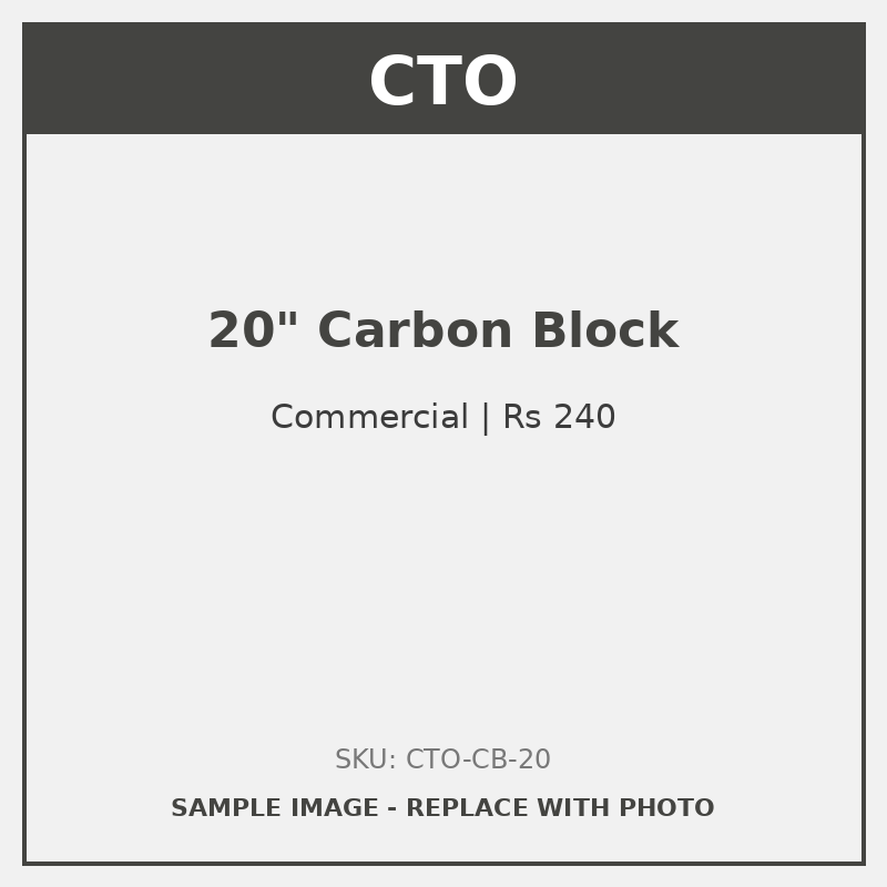 CTO 20 inch Carbon Block Cartridge (Commercial)