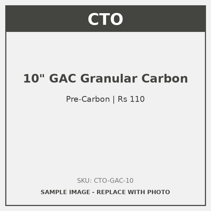 CTO 10 inch GAC Granular Carbon Cartridge