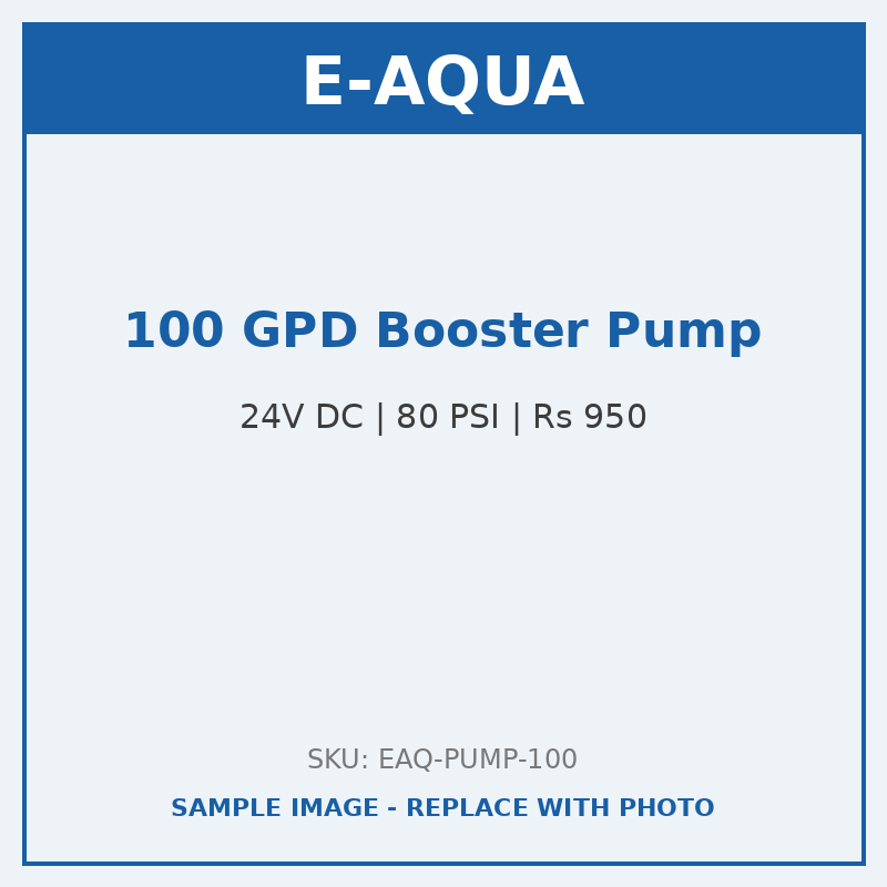 E-AQUA 100 GPD RO Booster Pump (24V DC)
