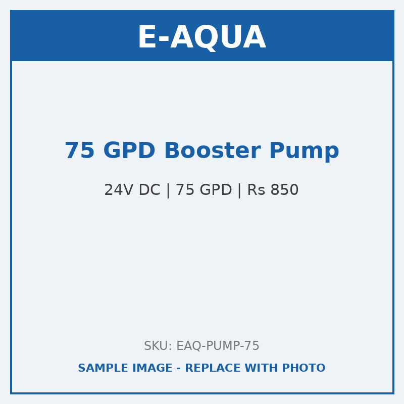 E-AQUA 75 GPD RO Booster Pump (24V DC)