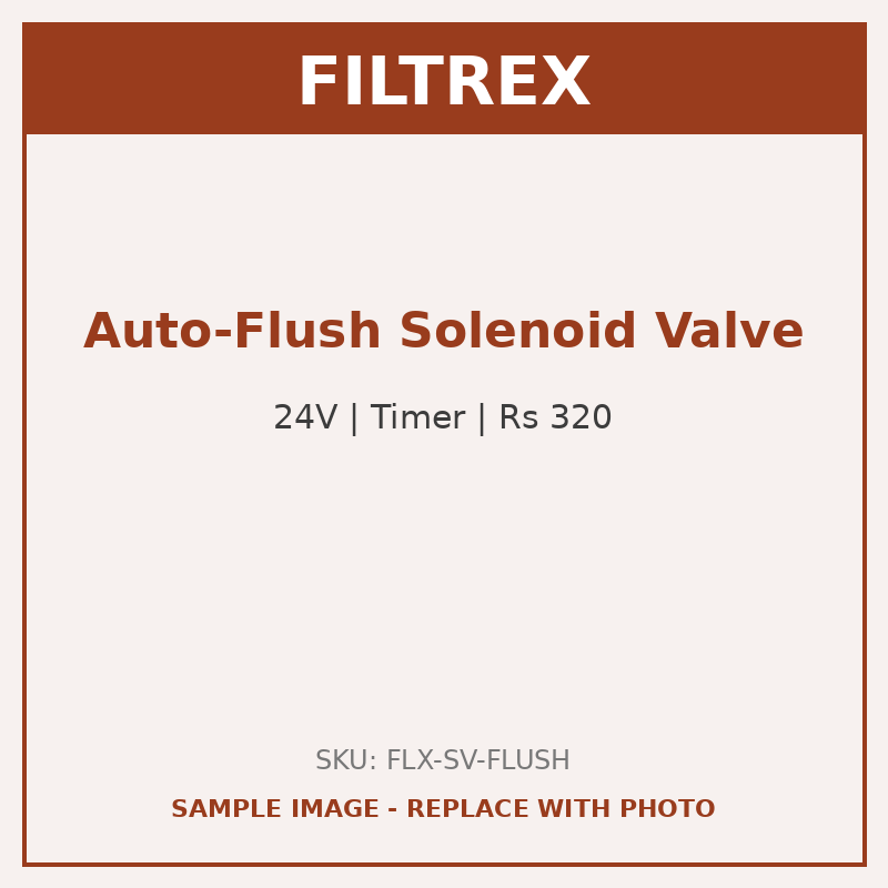 FILTREX Auto-Flush Solenoid Valve (with Timer)