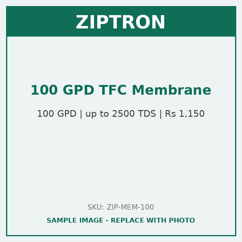 ZIPTRON 100 GPD TFC RO Membrane