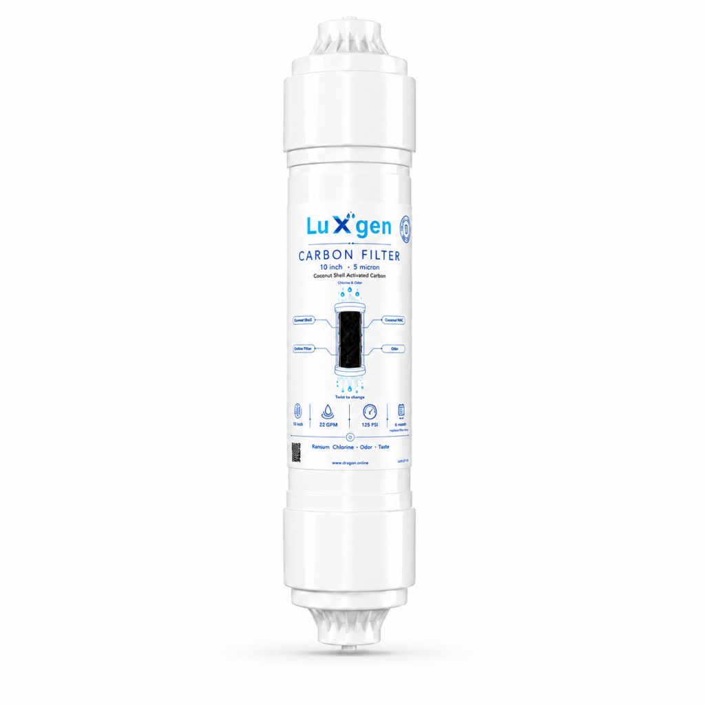LUXGEN Universal-Fit 10″ Carbon Filter (5 Micron, Coconut Shell)