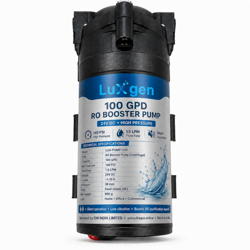 LUXGEN 100 GPD RO Booster Pump — 24V DC, 140 PSI High Pressure