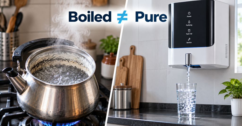 Boiling vs RO – kettle limescale vs clean water